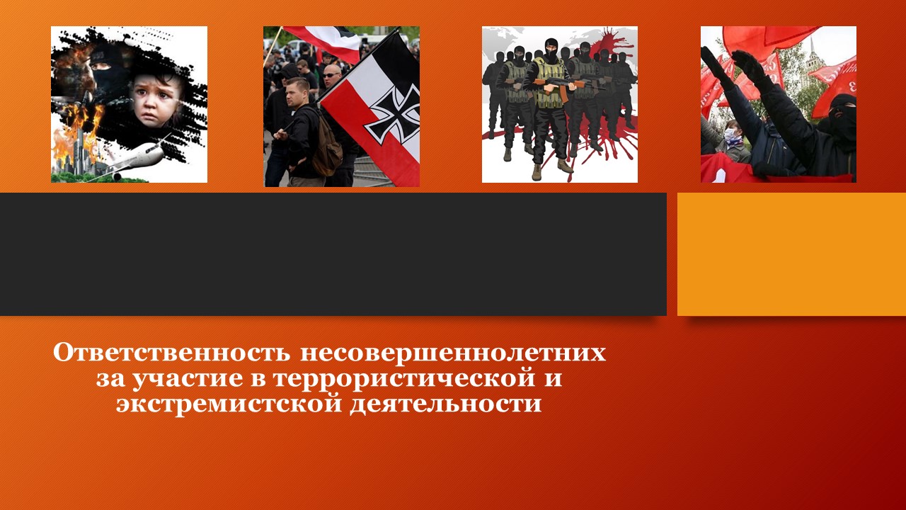 Ответственность несовершеннолетних за участие в террористической и экстремистской деятельности.